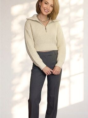 H&M | HALF ZIP CHUNKY KNIT SWEATER